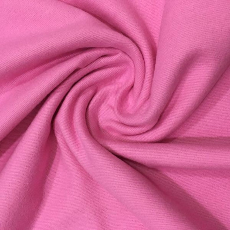 Pink Flannel Cotton Fabric Double Napped in Solid Pink Etsy