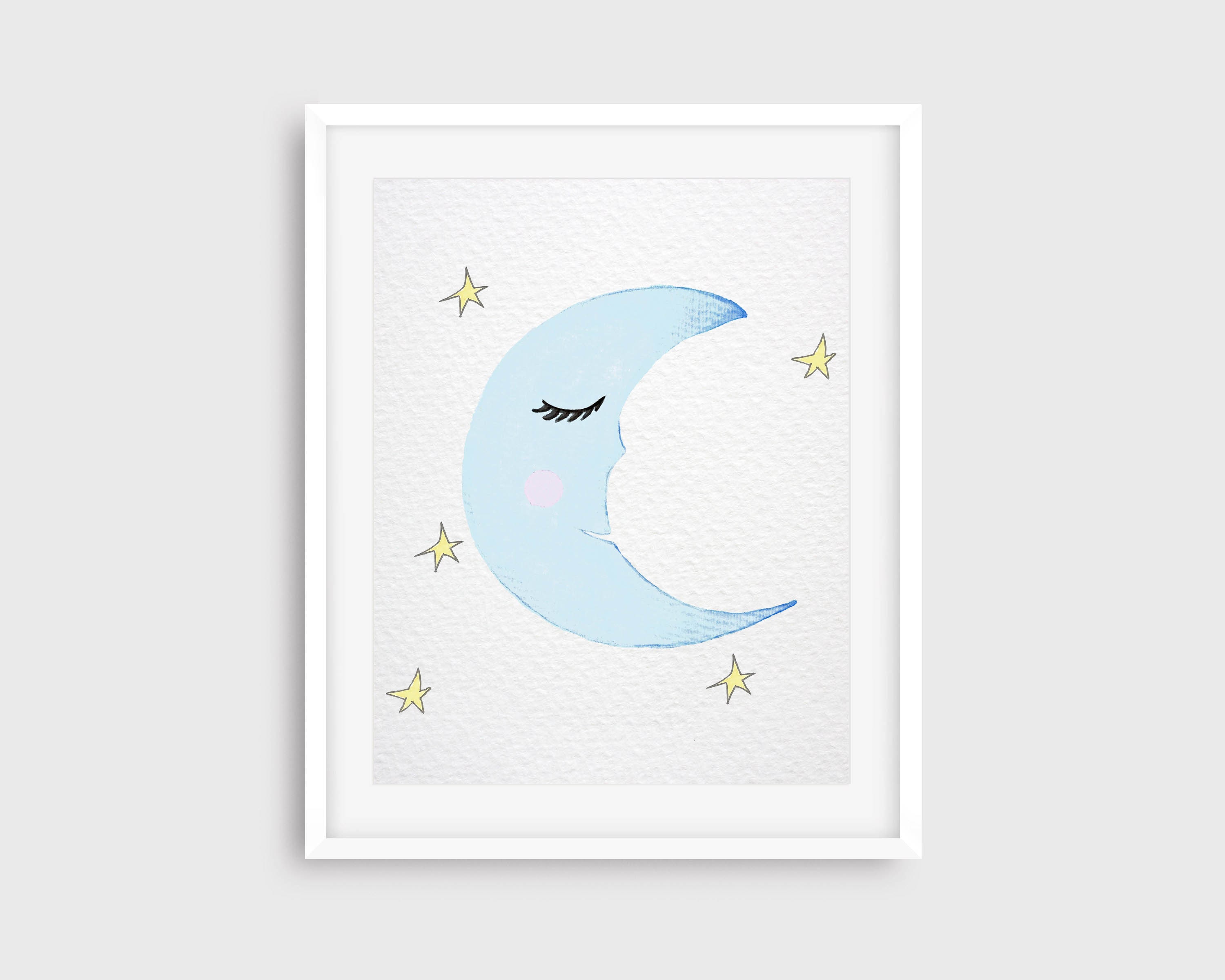 Sun and Moon Set of Two Nursery wall Art Wall Art for kids Etsy