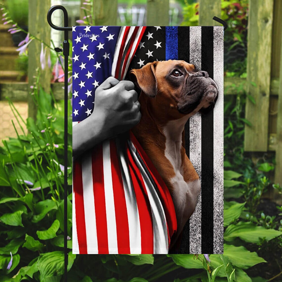 Boxer. The Thin Blue Line America US Flag Garden Flag peace Etsy