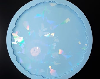 Silikonform für großes Tablett Holographic Geode (28 cm)