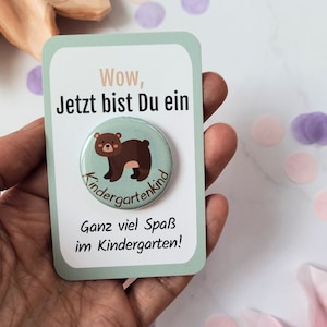 Enfant de la maternelle bouton ours sans aiguille cadeau enfant de la maternelle 2025 idée cadeau maternelle badge enfant garderie enfant idée cadeau garçon