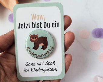 Kindergarten child button bear without pin gift for kindergarten child 2026 gift idea for kindergarten child badge for daycare child gift idea for boy