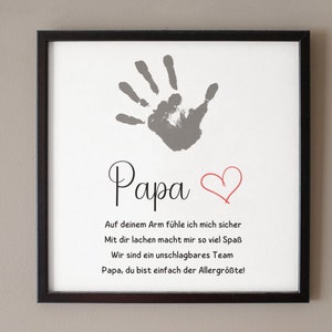 Geschenk Papa von Baby Handabdruck Vater Geschenk Personalisiert Handabdruck Kind Geschenkidee Papa Geschenk Geburtstag Papa Geschenk Idee