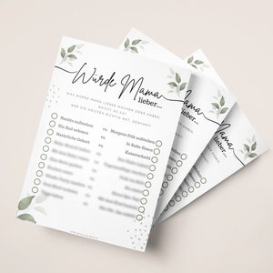 Baby shower game Would Mommy Rather Guessing game Baby shower game German Baby shower game idea Baby shower game print Baby shower gift idea