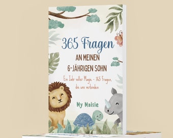 Geburtstag Geschenk 6 Jahre Junge Geschenk Idee Geburtstag Zeit statt Zeug Kinder Tagebuch mit Fragen 6 Jähriger Junge Geburtstag Geschenk 6