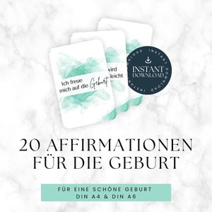 Affirmationen Karten Deutsch Geschenk Schwangere Freundin 20 Affirmationen Geburt Hypnobirthing Geschenk Babyparty Geschenk Schwangerschaft