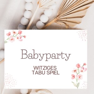 Babyshower Spiel Tabu Deutsch Baby Tabu Spiel Ausdrucken 150+ Begriffe Babyparty Tabu Spiel Babyparty Spielidee Tabu Babyshower Geschenk