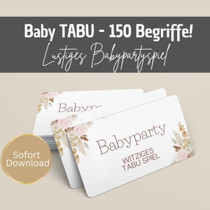 Babyparty Spiel Tabu Ausdrucken Spiel Baby Tabu Spiel Deutsch 150+ Begriffe Babyshower Tabu Spiel Babyshower Spiel Tabu Babyparty Geschenk