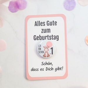 1 botão de presente de aniversário para menina sem agulha aniversário criança 1 ano crachá ideia de presente de aniversário para menina primeiro presente de aniversário