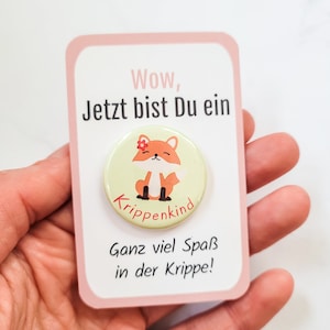 Kita cadeau crèche bouton enfant pour la rentrée à la garderie SANS épingle avec carte pour le fier enfant de la maternelle - cadeau de rentrée à la maternelle