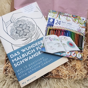 Libro da colorare regalo per baby shower per adulti amica incinta affermazioni nascita regalo ipnobirthing regalo per baby shower gravidanza