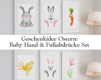 Baby Fußabdruck Bild Ostern Baby Geschenk Ostern Erwachsene 6 Fussabdruck Bild Osterngeschenke Baby Oster Basteln Kinder Fußabdruck Baby Set