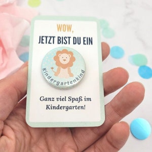 Idée cadeau maternelle bouton de démarrage maternelle sans aiguille badge enfant maternelle 2025 cadeau lion idée cadeau enfant maternelle
