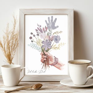 Gift Dad Baby Handprint Father Gift Personalized Handprint Child Gift Idea Dad Gift Birthday Gift Idea Father&#39;s Day