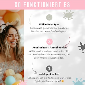 Juegos para baby shower (en alemán) Set de 20 juegos para baby shower (PDF imprimible) Idea de juego Idea de regalo para baby shower Idea de juego para baby shower Set de juegos para baby shower imagen 6