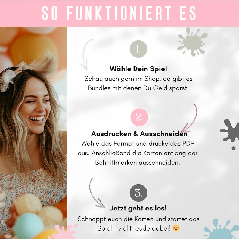 Juegos para baby shower (en alemán) Set de 20 juegos para baby shower (PDF imprimible) Idea de juego Idea de regalo para baby shower Idea de juego para baby shower Set de juegos para baby shower imagen 6