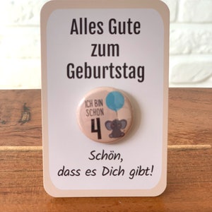 Gift 4 birthday button WITHOUT needle gift idea child 4 years old birthday button 4 years gift boy 4 birthday gift girl