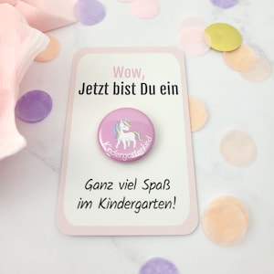 Cadeau maternelle enfant badge 2025 licorne garderie enfant école cône cadeau maternelle bouton de démarrage sans aiguille idée cadeau maternelle