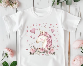 Maglietta unicorno per bambini | Maglietta unicorno carina per ragazze | Idea regalo