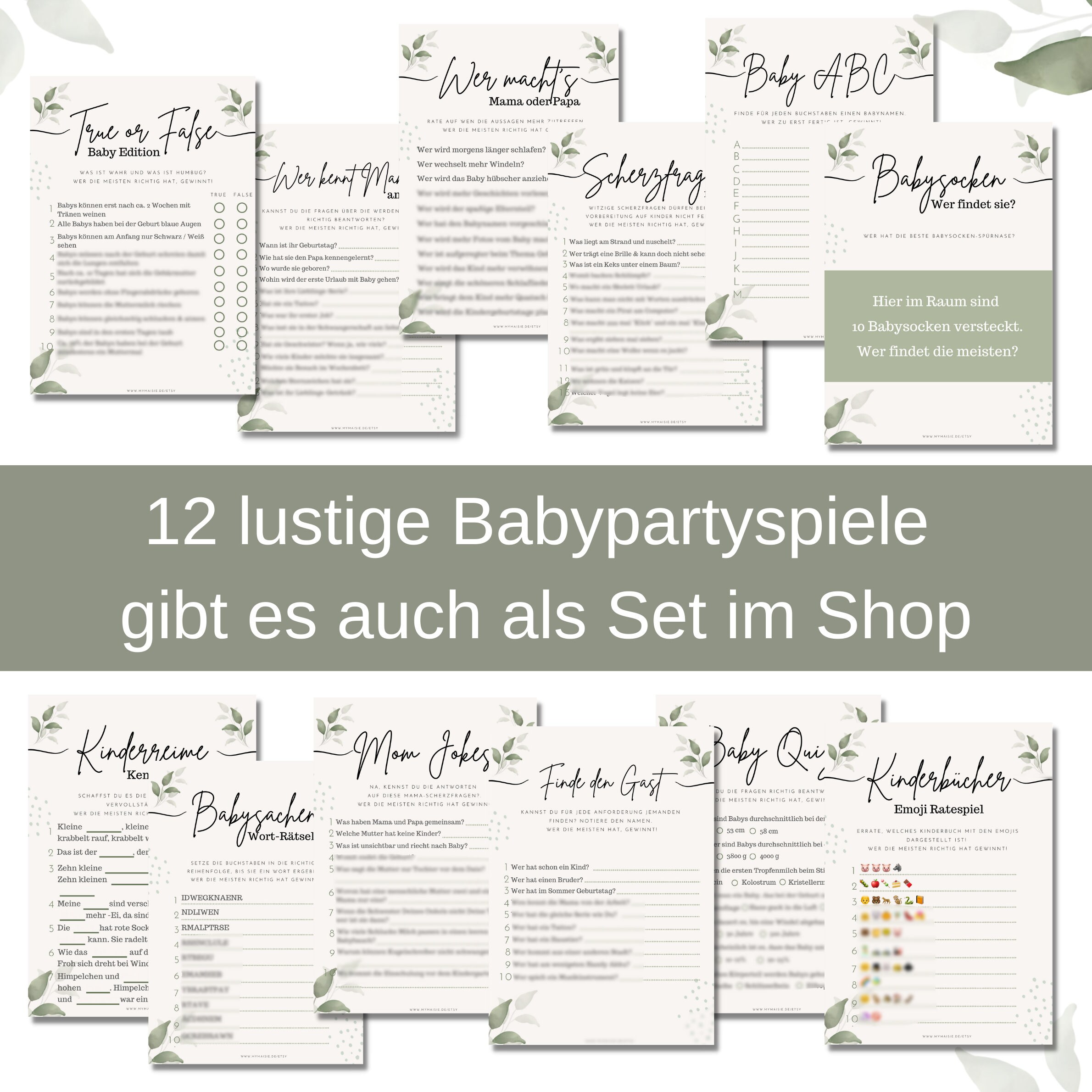 Baby-Party-Spiel-Set Zum Messen Des Babybauchs - Mit Schild & 50 Tickets, Perfekt Für Die Babyparty