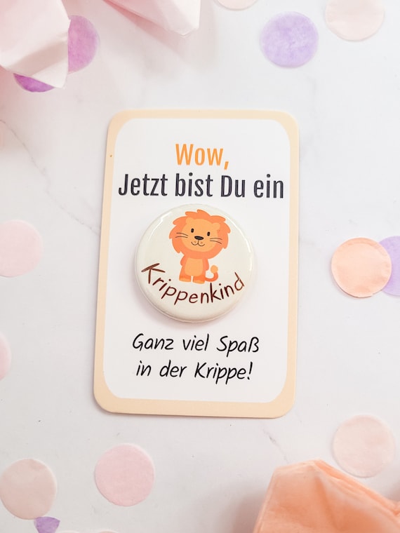 Einhorn Kindergarten Button Set Mit Geschenkkarte - 3,7cm Rund Für Kindergartenstart