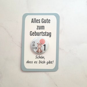 Badge cadeau premier anniversaire garçon SANS aiguille idée cadeau 1 bouton anniversaire idée cadeau premier anniversaire garçon 1 an