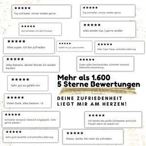 May include: A collage of customer reviews with five-star ratings. The reviews are in German and express satisfaction with the products and services. The text includes phrases like "Alles super" and "Sehr gut es gef&auml;llt mir."