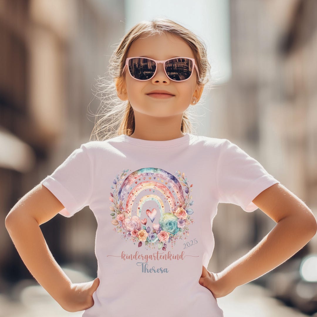 Kindergartenkind 2025 T-Shirt Mit Bagger Motiv - Geschenk Zur Kindergarten-Einschulung