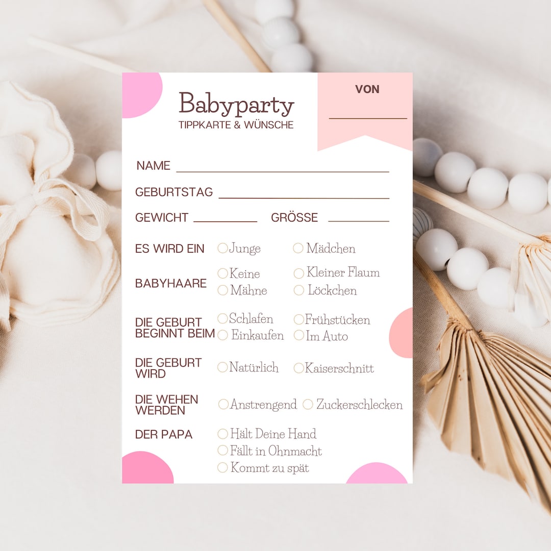 20x Mama/Papa Babyparty-Spielkarten – Blaues Glitzer-Design Für Jungen