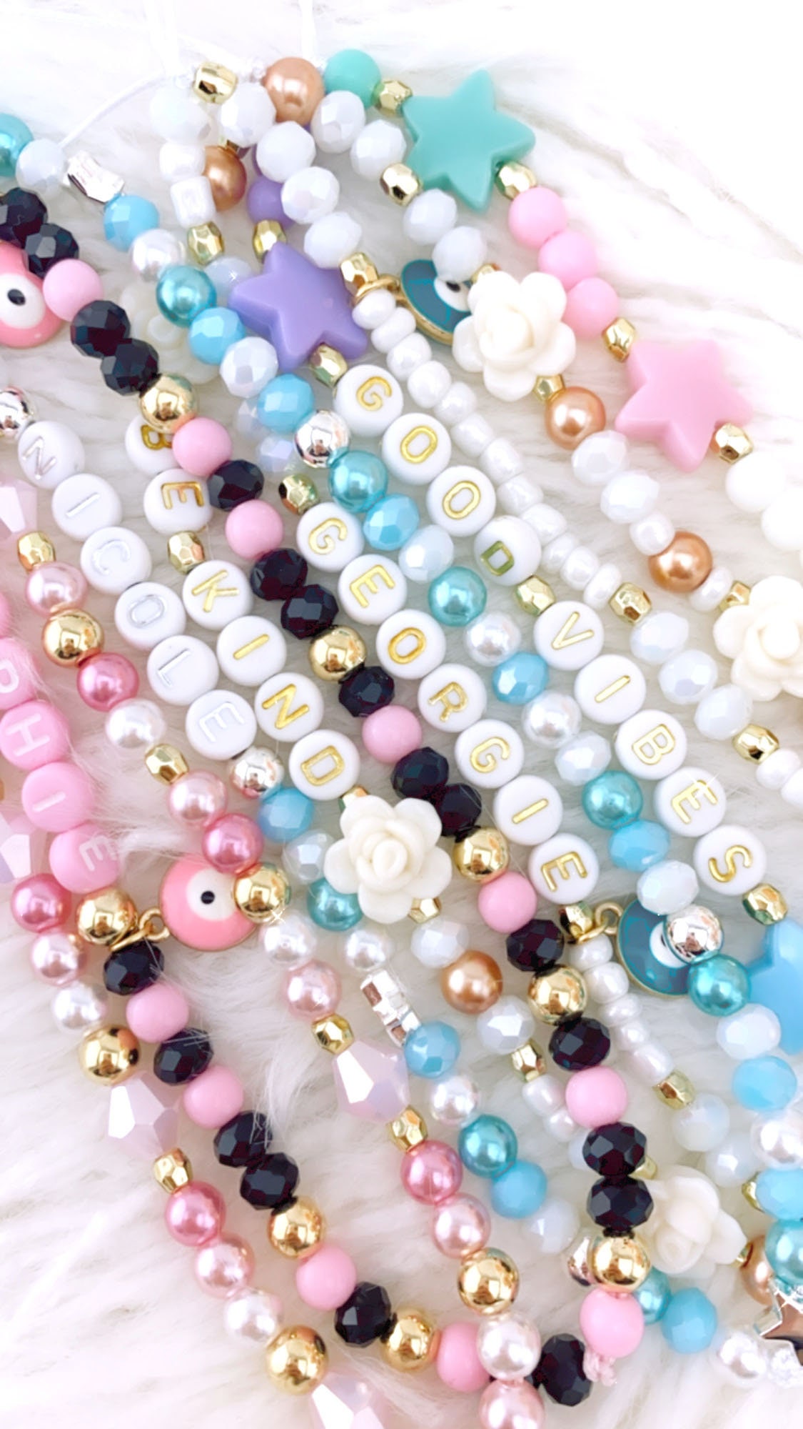 Bracelet Téléphone Avec Perles De Verre - Dragonne Anti-perte Pour Portable, Clés, Portefeuille