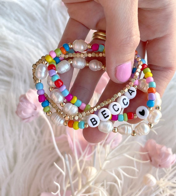 Rainbow Pearl Friendship Bracelet