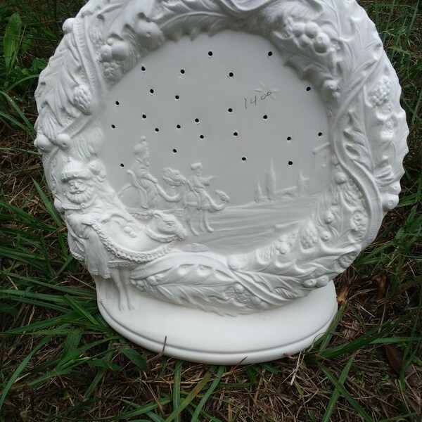 Nativity wreath light ceramic bisque ready to paint
