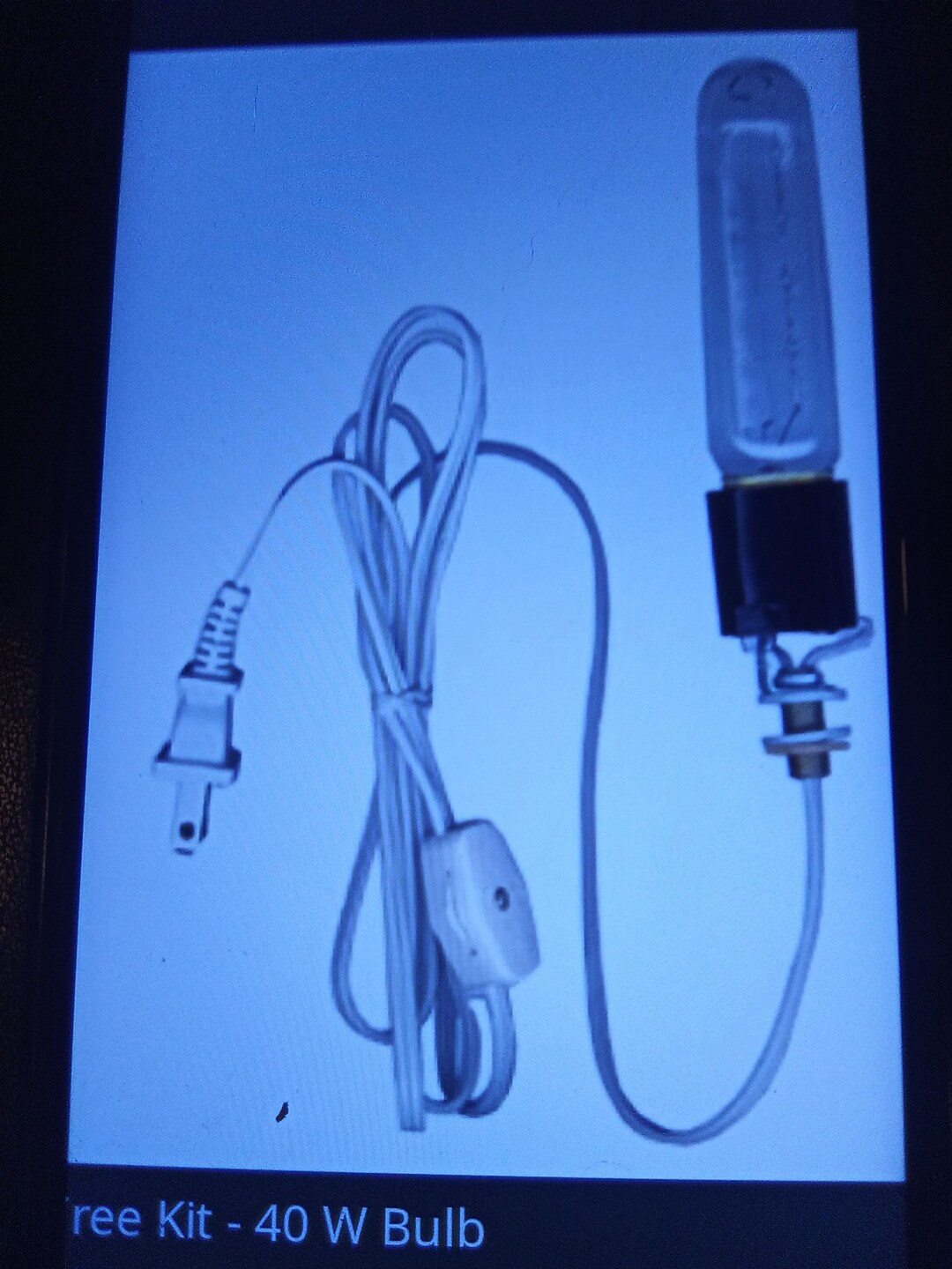 Ceramic Large Christmas Tree Light Kit Fixture 6' White Cord With On