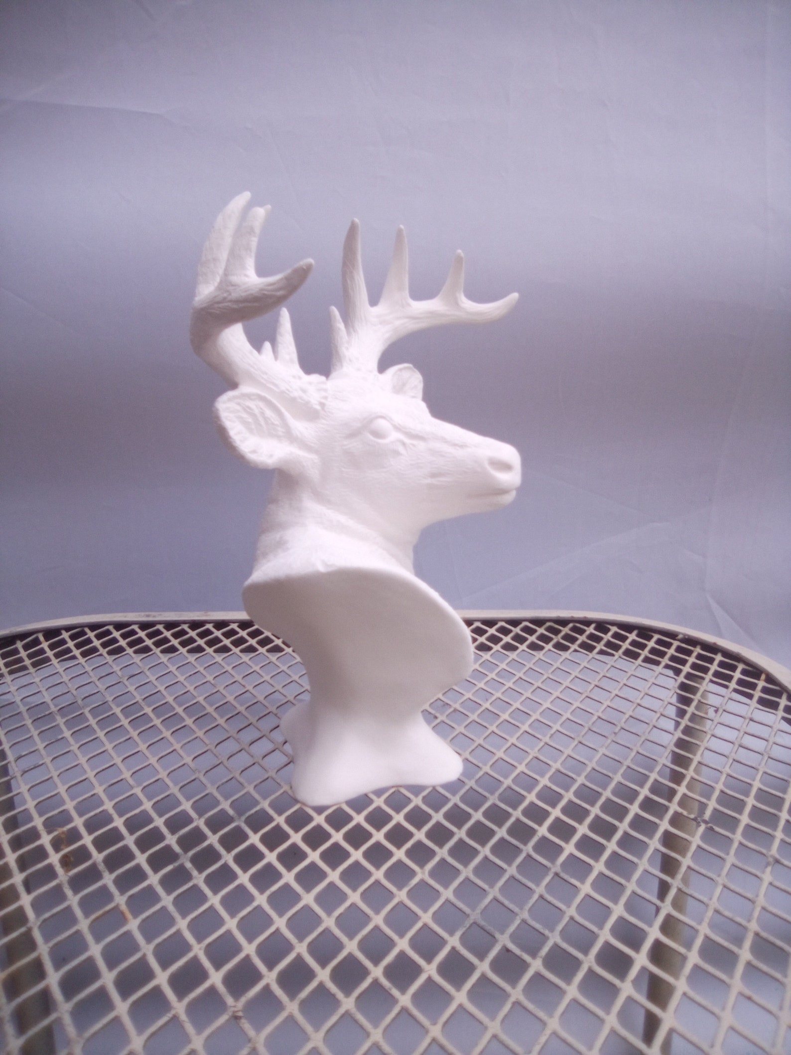 Deer bust ceramic bisque ready to paint ceramic unpainted Etsy