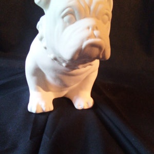 Sitting Bulldog ceramic bisque ready to paint