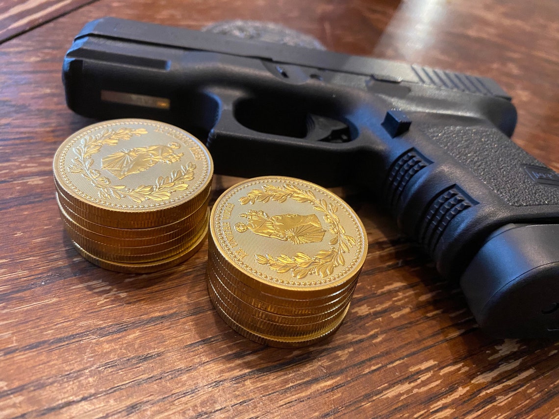 10pcs Gold John Wick Coins. Cosplay. Hotel Continental Coin. Etsy