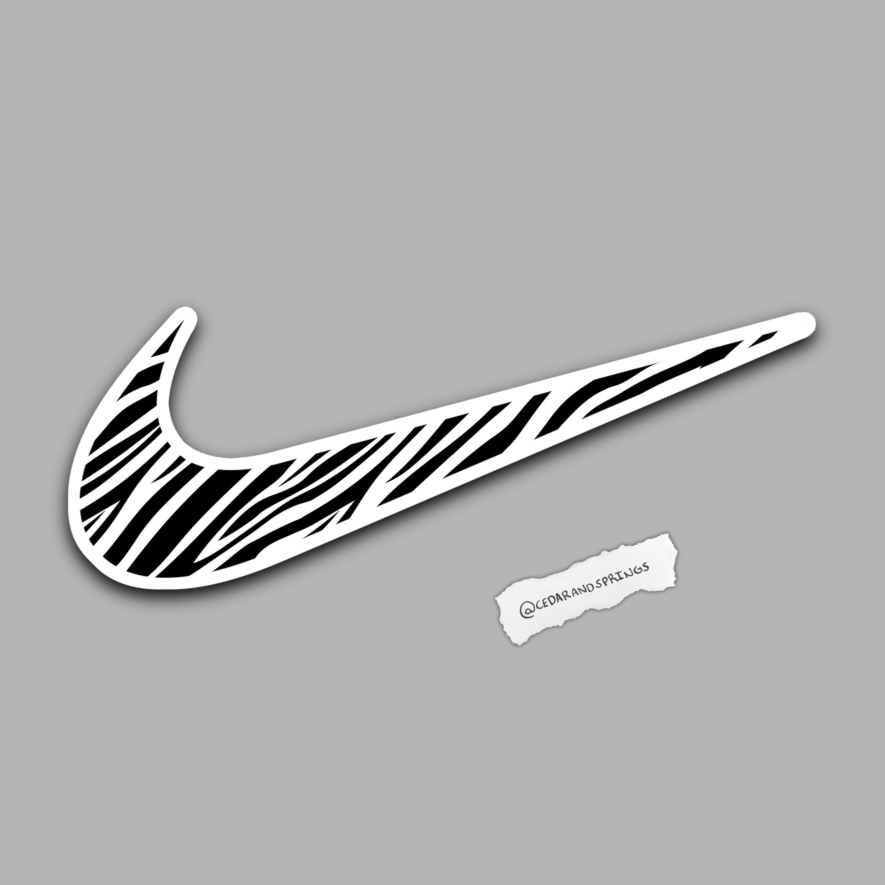 Zebra Nike Sticker Zebra Pattern Sticker Custom Nike Decal Etsy
