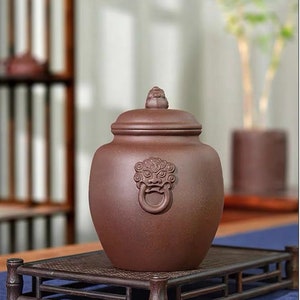 Kirin, Purple Clay Tea leaves Jar