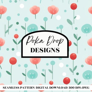 Dainty Floral Pattern, Timeless Floral Seamless Pattern, Repeating File, Tiling Designs, Paper, Fabric, Commercial Use Digital Download