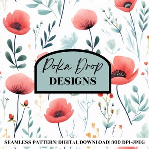 Dainty Floral Pattern, Timeless Floral Seamless Pattern, Repeating File, Tiling Designs, Paper, Fabric, Commercial Use Digital Download