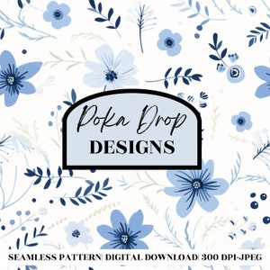Dainty Floral Pattern, Timeless Floral Seamless Pattern, Repeating File, Tiling Designs, Paper, Fabric, Commercial Use Digital Download