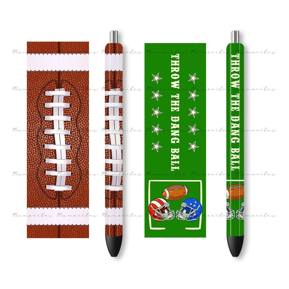 Football Pen Wraps Set 2 Pngamerican Football Pensport Ball Etsy UK