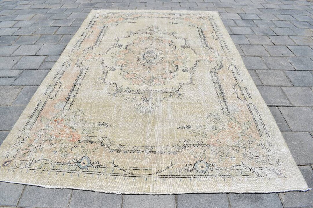 6x10 VINTAGE Rug,6x10 Turkish Rug,oversize Rug,turkey Rug,antique Area ...