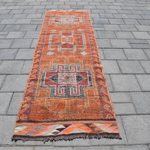 2x10 HERKI LÄUFER,2x10 Vintage Läufer,2x10 türkische Läufer,Bunte Läufer,2x10 Läufer,Antik Läufer,Woll Läufer,2&#39;9x10&#39;2 ft,1129-K