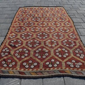 5x9 AREA KILIM RUG,5x9 Vintage Kilim Rug,5x9 Turkish Kilim Rug,5x9 Kilim Rug,Geometric Kilim,Bohemian Kilim,Bedroom Kilim,5&#39;3x9&#39;5 ft,767-K