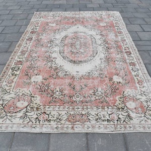 5x9 VINTAGE RUG,5x9 Oushak Rug,5x9 Handmade Area Rug,5x9 Rug,5x9 Turkish Wool Rug,Living Room Rug,5x9 Rug,Anatolian Rug,5&#39;6x9&#39;1 ft,726-K