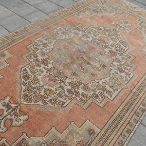 5x10 Vintage Anatolian Wool Rug: Handmade Turkish Area Rug