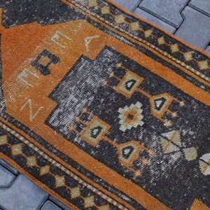 2x3 TURKISH SMALL RUG,Outdoor Rug,2x3 Vintage Wool Rug,Handmade Bathroom Rug,Oushak 2x3 Rug,2x3 Antique Rug,Decorative Rug,2&#39;1x3&#39;93 ft,486-K