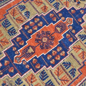 2x5 WOOL AREA RUG,2x5 Vintage Rug,2x5 Turkish Rug,2x5 Rug,2x5 Small Size Rug,2x5 Oushak Rug,Handmade Rug,2x5 Antique Rug,2&#39;4x5&#39;6 ft,825-K
