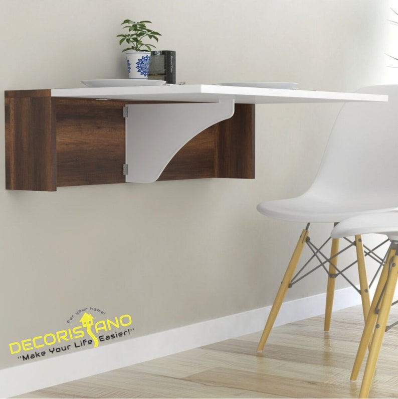 Holz Wand montiert Klappen praktische Schreibtisch | Etsy